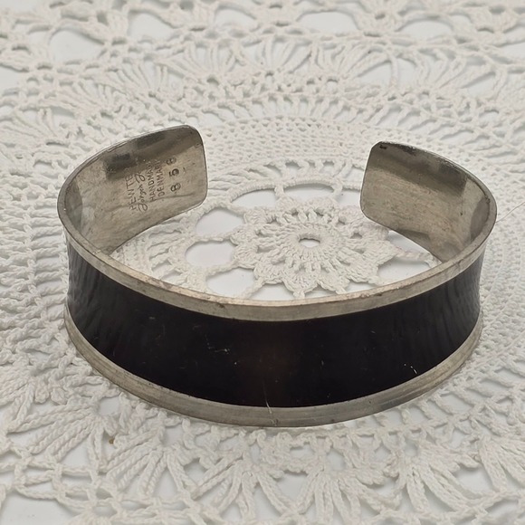 Jorgen Jensen Jewelry - Vintage Jorgen Jensen cuff bangle bracelet pewter Danish wide #858